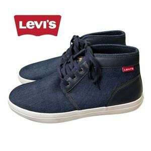 Levi Strauss & Co. Blue Denim Men\'s High-Top Chukka Boots Shoes Sneakers 10 LEVI main image 4